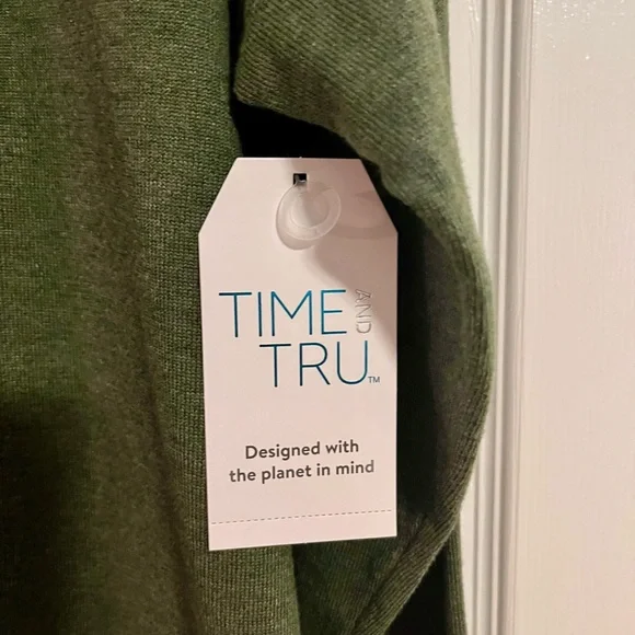 Time and Tru Women's set of Cardigans- one gray and one army green - Picture 7 of 8